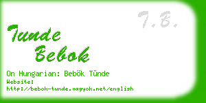 tunde bebok business card